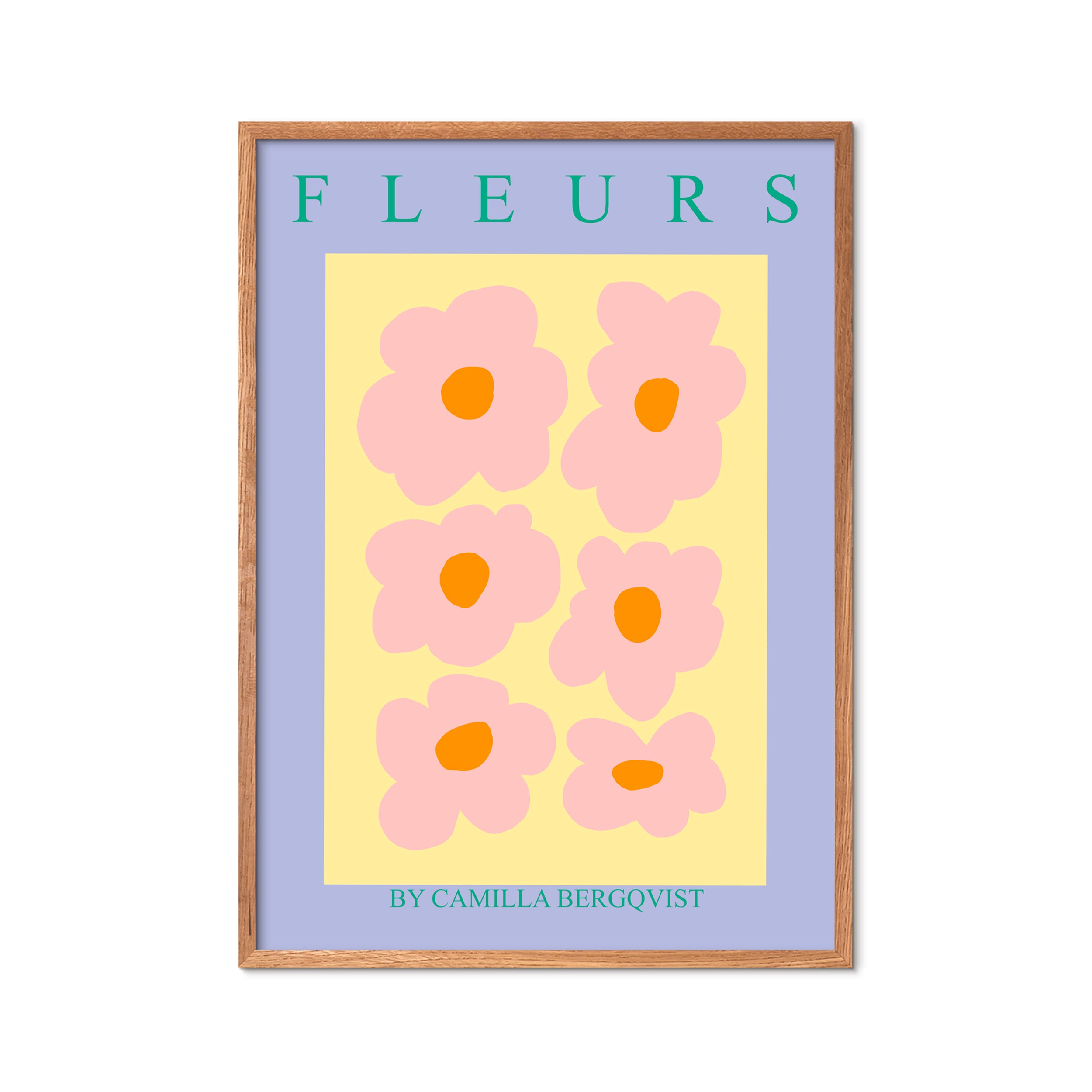 Camilla Bergqvist plakat - Fleurs Gul